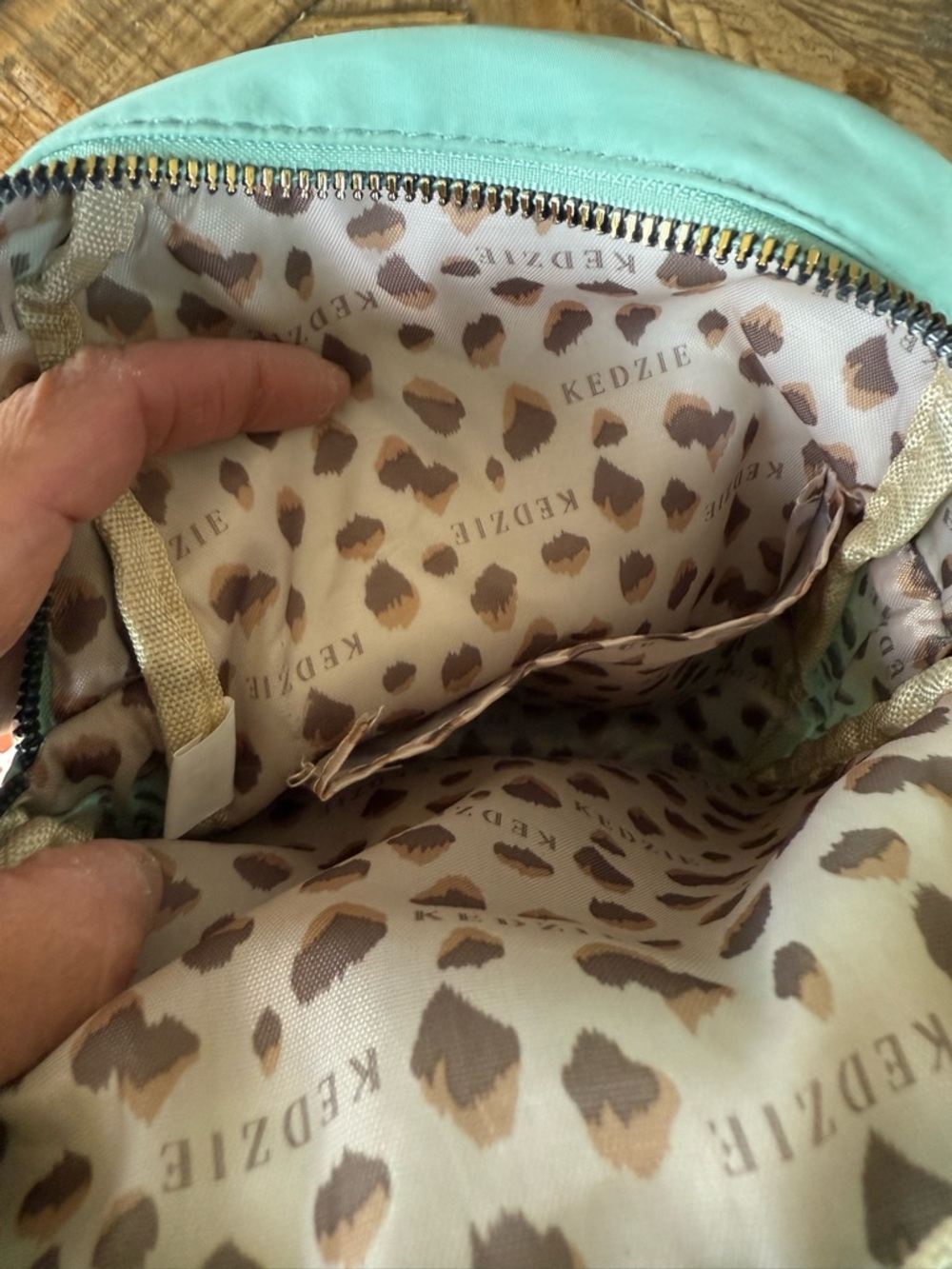 Kedzie Mint Crossbody Bag with Floral Strap - Picture 9 of 10